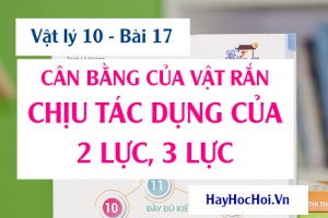 Điều kiện cân bằng của vật chịu tác dụng của 2 lực, 3 lực, cách xác định trọng tâm và bài tập - Vật lý 10 bài 17